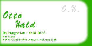 otto wald business card
