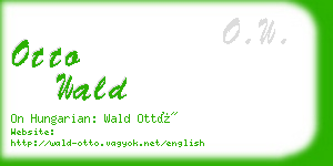 otto wald business card